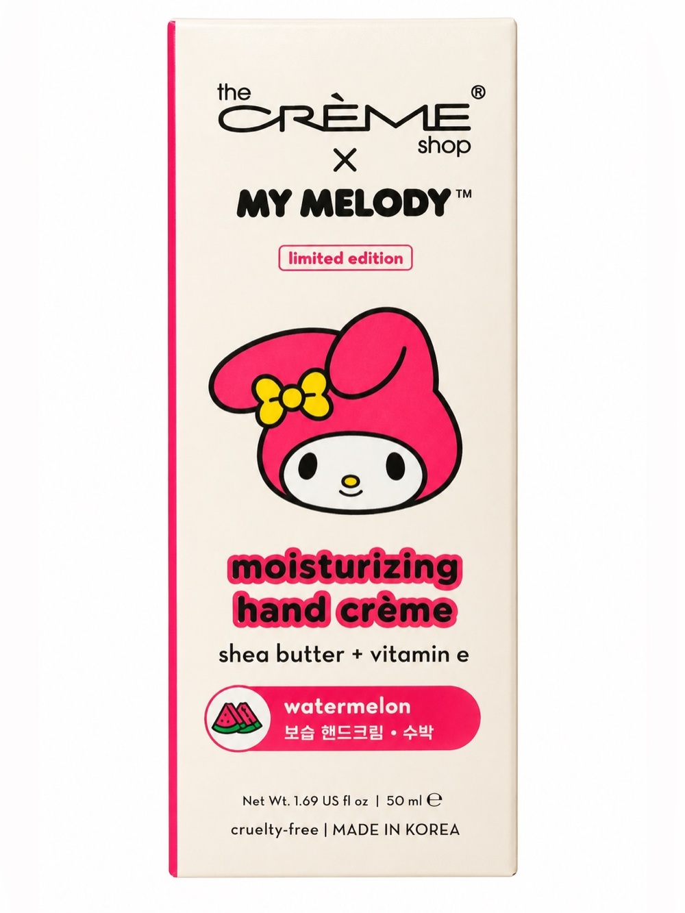 The Crème Shop x My Melody Watermelon Hand Cream Limited Edition 1.69 oz